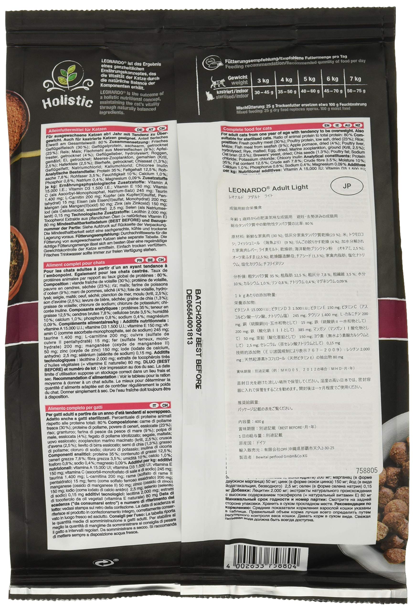Leonardo Adult Light Trockenfutter Geflügel 400 g Diät