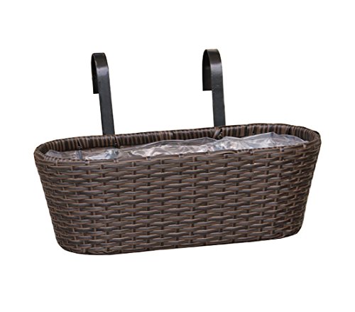 Dehner Premium Lovely Blumenkasten mit Halterung braun 30 cm