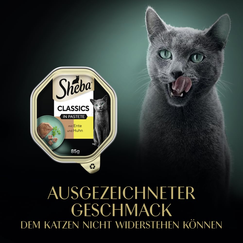 Sheba Classics Pastete Nassfutter Ente Huhn 85g Schale