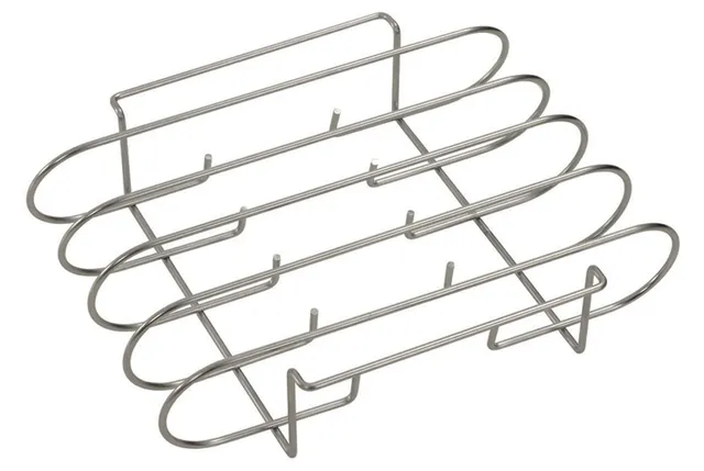 Dehner Rippchenhalter Edelstahl silber 29x25 cm für 4