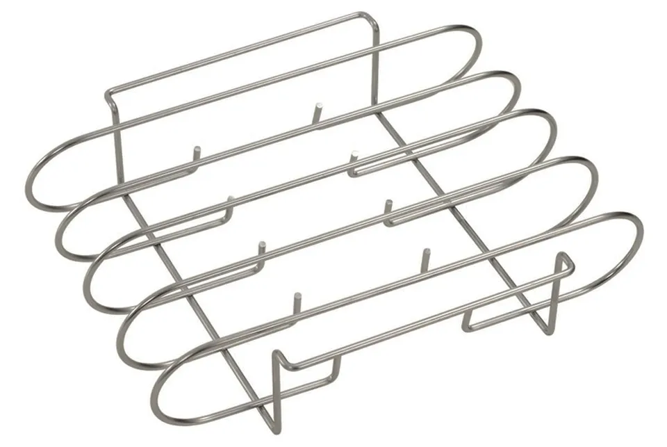 Dehner Rippchenhalter Edelstahl silber 29x25 cm für 4