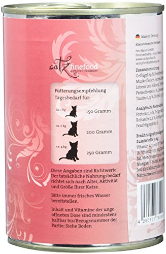 catz finefood N°3 Geflügel Katzenfutter nass 6x400g Preiselbeere