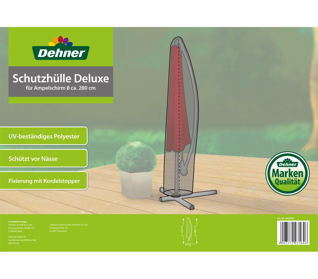 Dehner Deluxe Schutzhülle Ampelschirm Polyester anthrazit