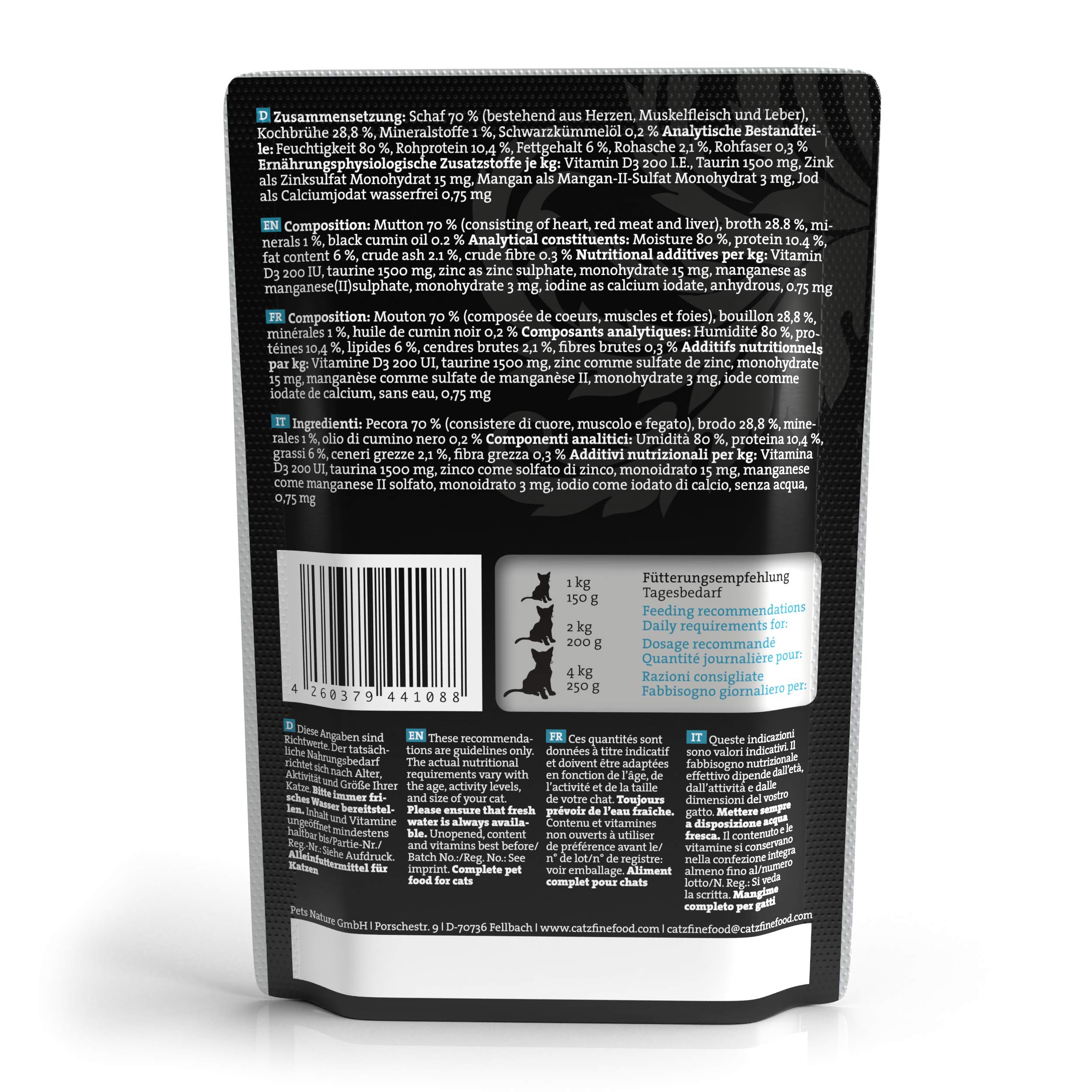 catz finefood Purrrr No.113 Schaf Nassfutter 85g getreidefrei