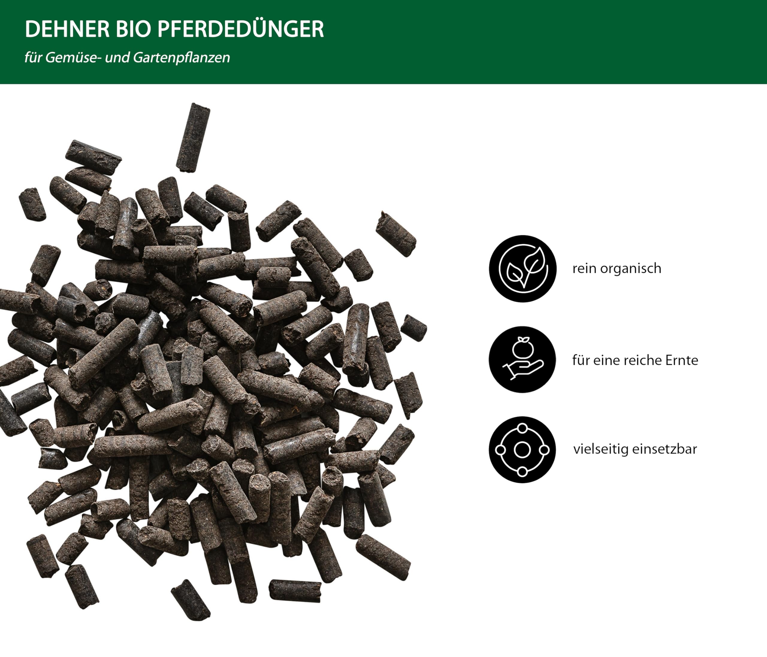 Dehner Bio Pferdedünger Pellets 5kg für 60qm organisch