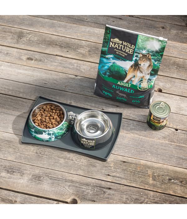 Dehner Wild Nature Napfunterlage Silikon 48x30 anthrazit
