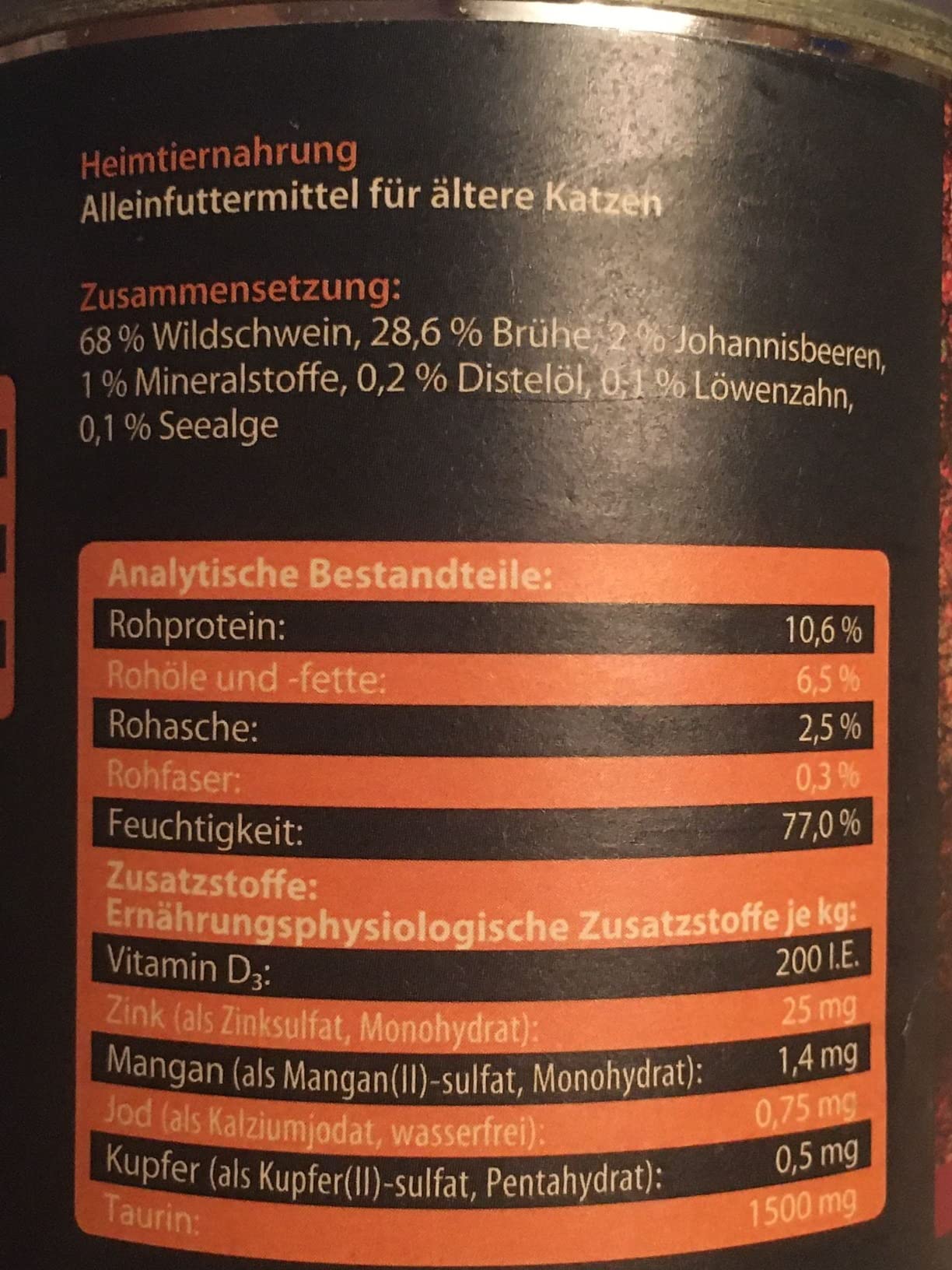 Dehner Wild Nature Unterholz Senior Nassfutter Wild 6x200g