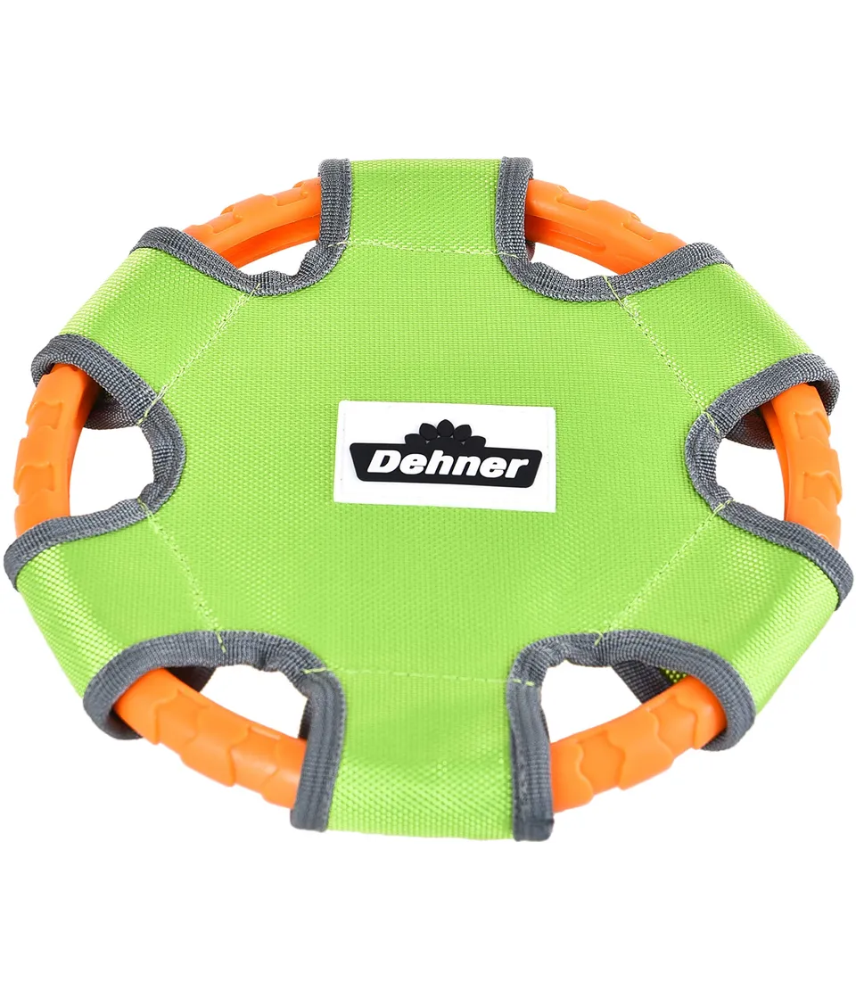 Dehner Premium Lovely Pitch Frisbee Hundespielzeug 23 cm grün orange