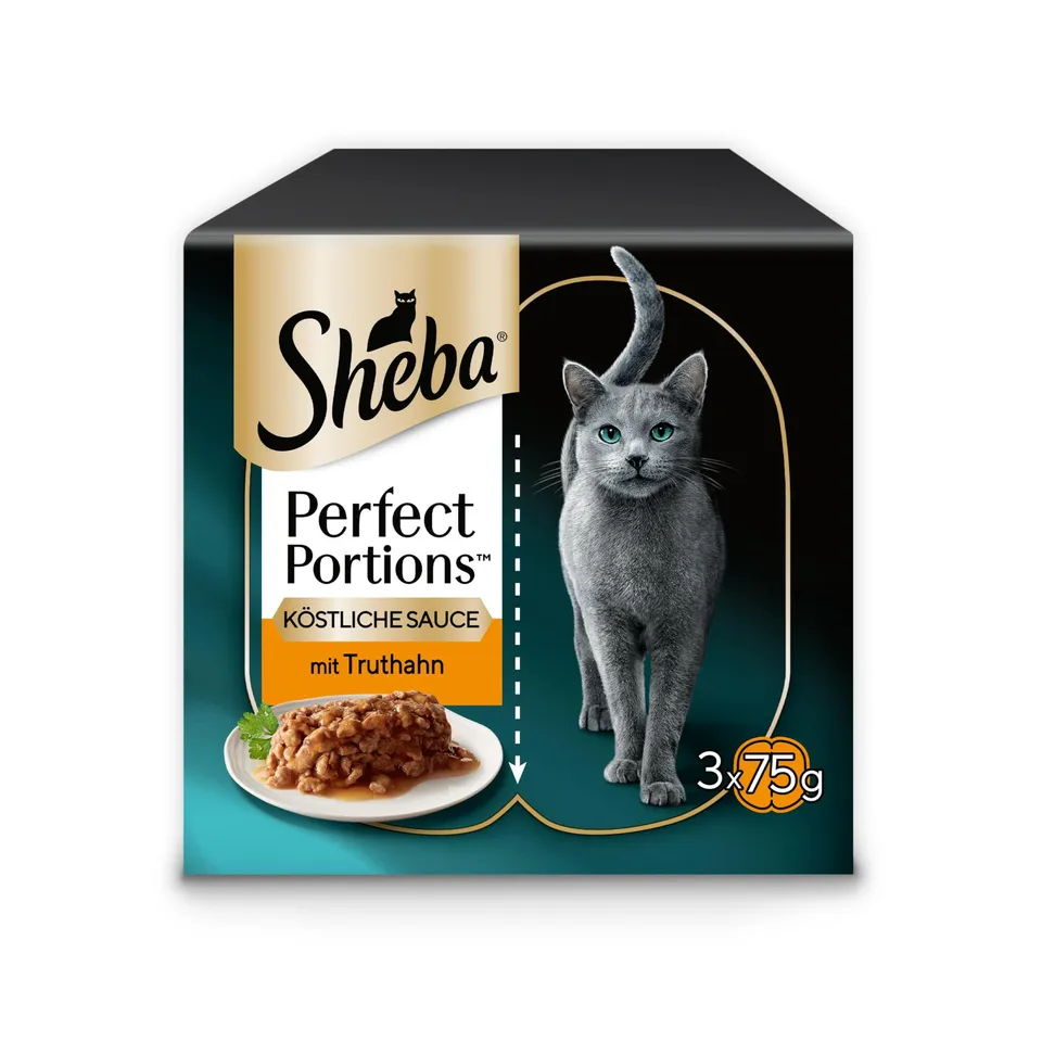 Sheba Perfect Portions Sauce Truthahn Nassfutter 8er Pack frisch