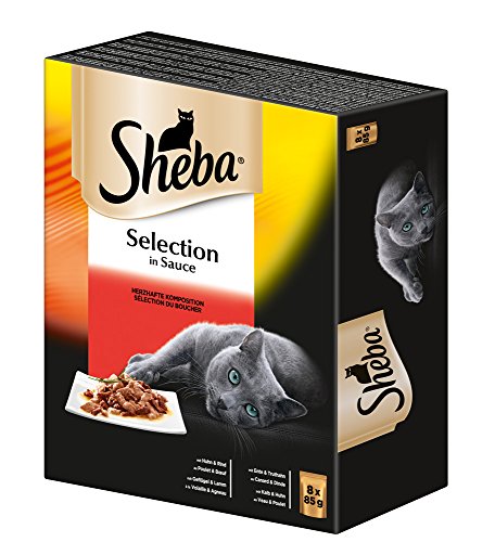 Sheba Delikates Duo Nassfutter Sauce 6x85 g Fleisch Fisch