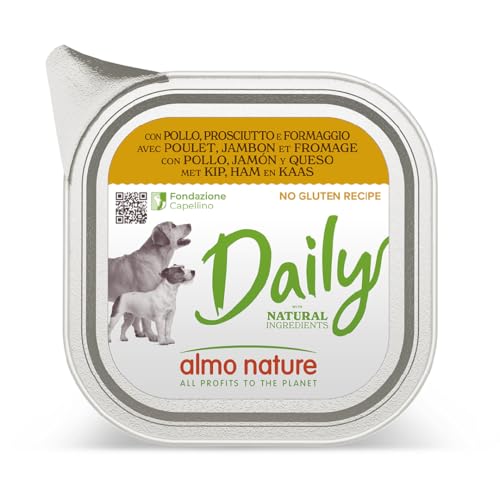 Almo Nature Daily Hundenassfutter Huhn Schinken Käse 100 g