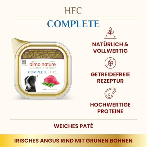 Almo Nature HFC Complete Hundenassfutter Angus 17x85g glutenfrei