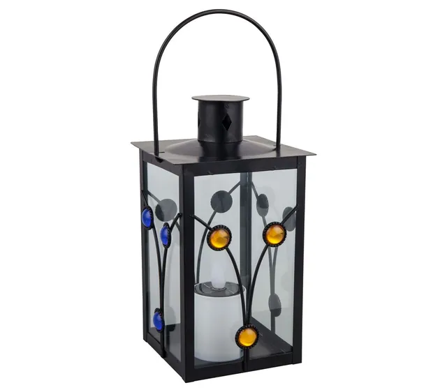 Dehner Solarlaterne Laterne Solarleuchte schwarz 34cm