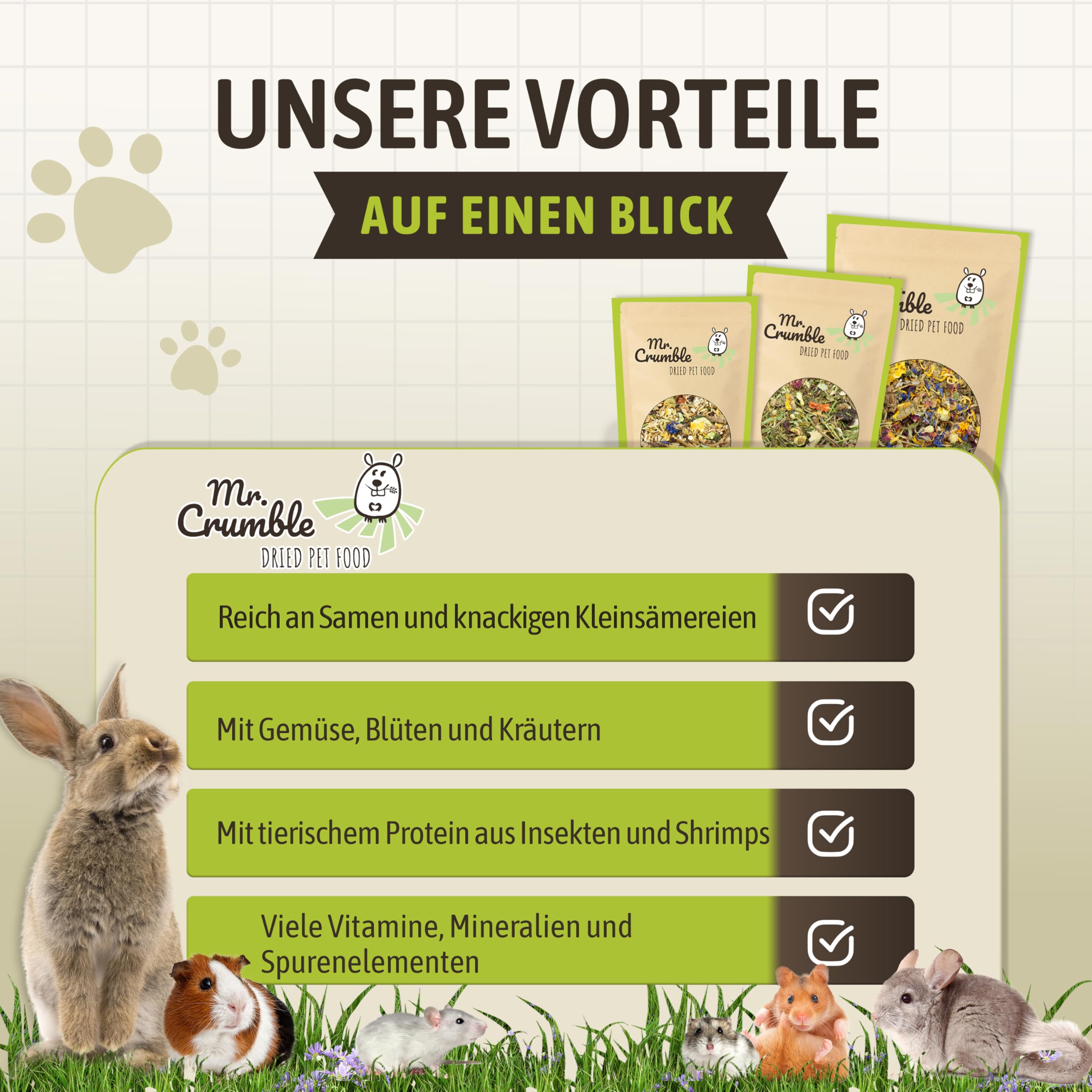 Mr. Crumble Kleiner Körnerschatz Hamsterfutter 1kg pelletfrei