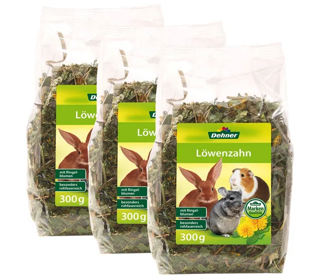 Dehner Löwenzahn Nagersnack 3x300 g rohfaserreich