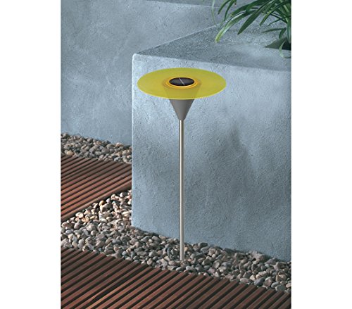 Dehner Solarleuchte Disc Außenleuchte 49 cm gelb