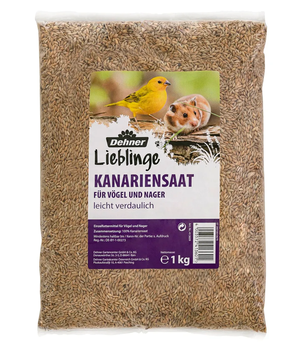 Dehner Lieblinge Kanariensaat Vogelfutter 10x1 kg