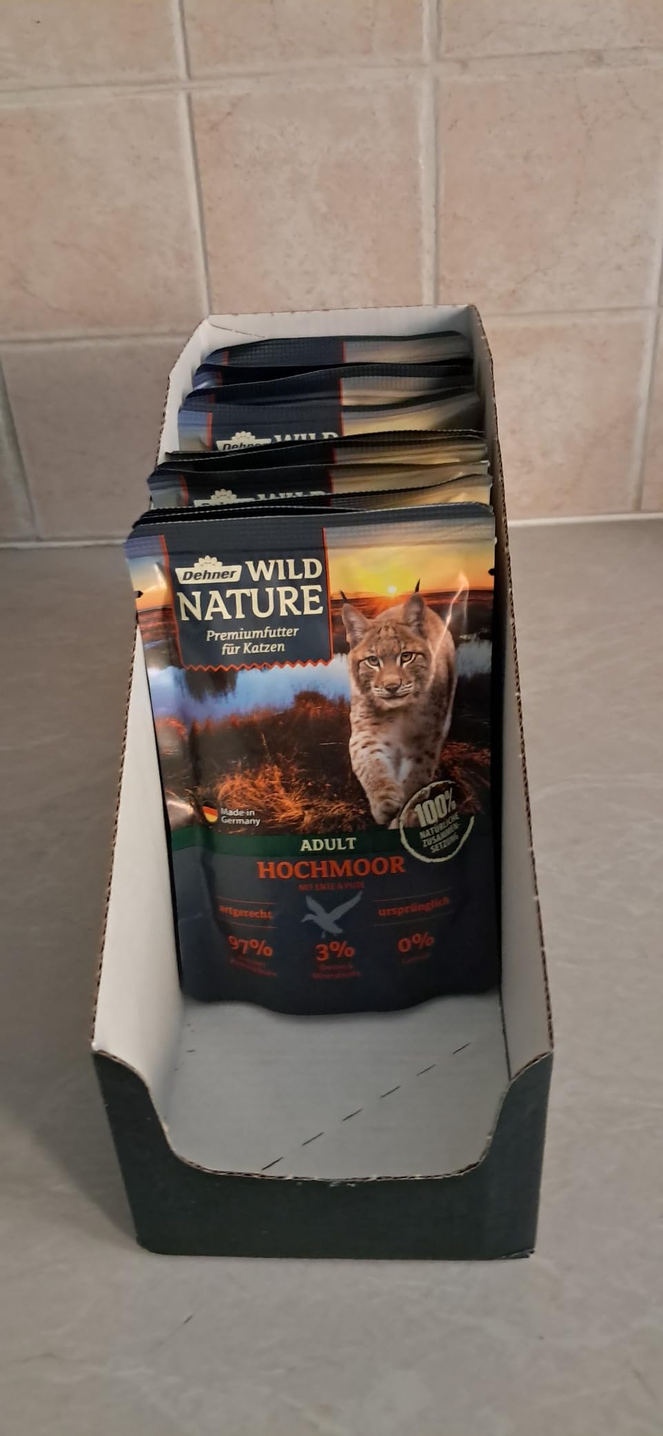 Dehner Wild Nature Hochmoor Nassfutter Ente Pute 16x85g getreidefrei
