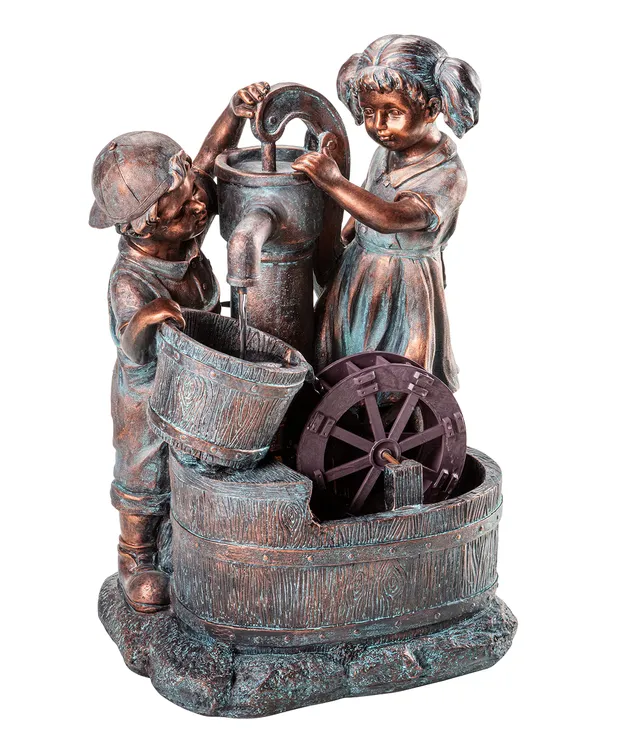Dehner Lea und Leon Gartenbrunnen LED 6 Liter