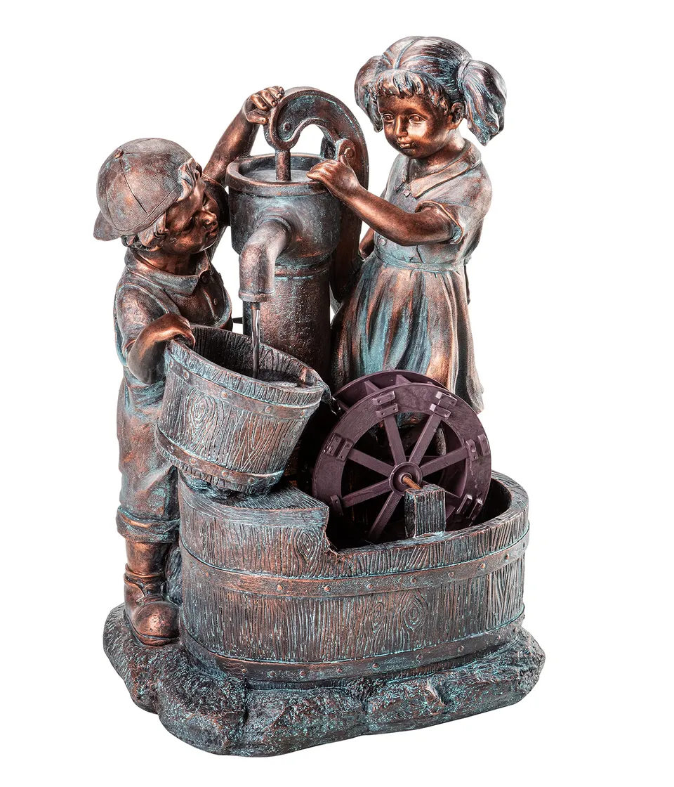 Dehner Lea und Leon Gartenbrunnen LED 6 Liter