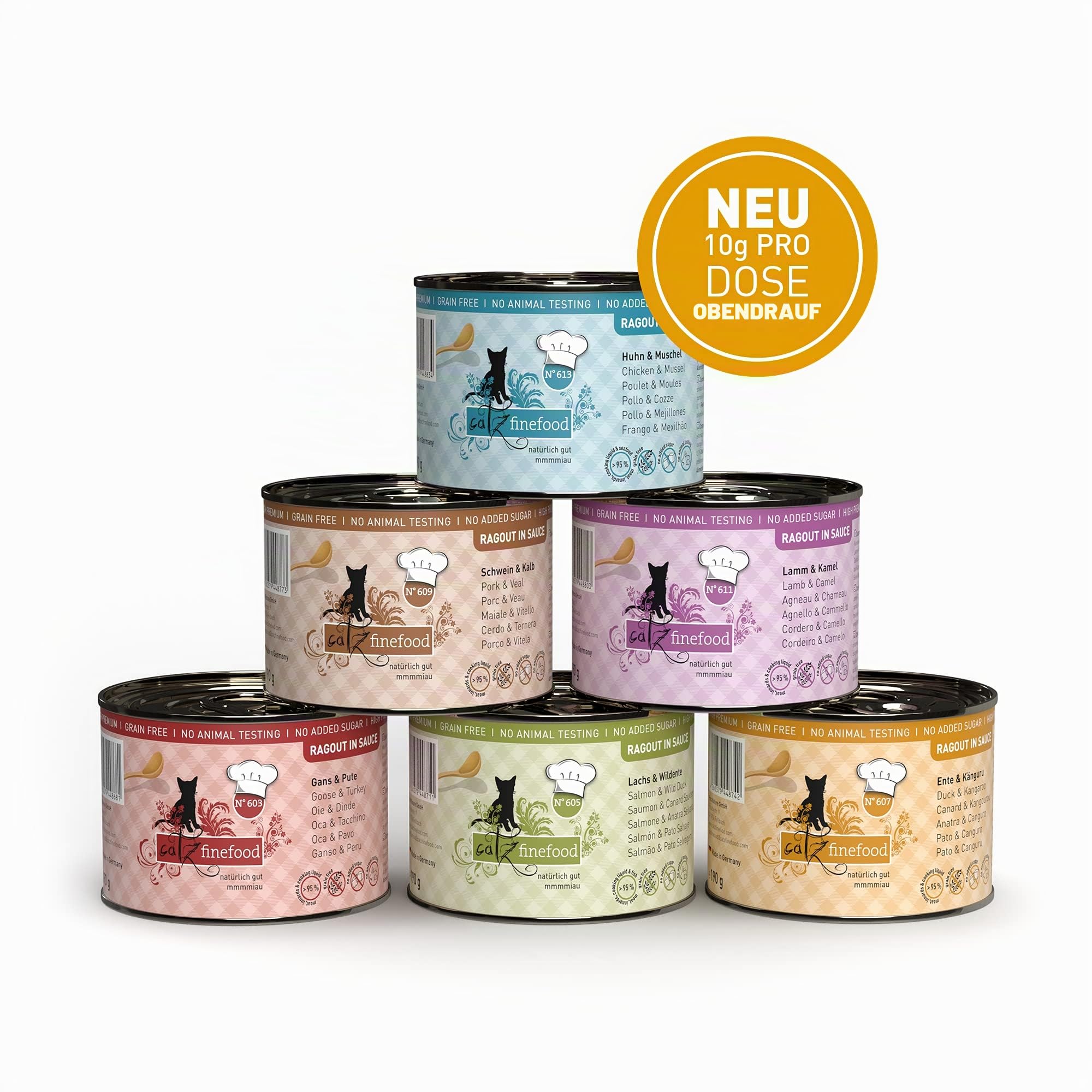 catz finefood Ragout N607 Känguru Ente Nassfutter 6x190g