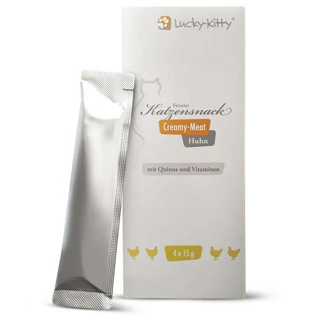 Lucky-Kitty Creamy-Meat Huhn Filetcreme 4 Stück