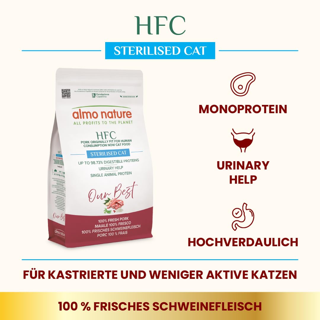 Almo Nature HFC Our Best Sterilized Trockenfutter Schwein 1,2kg glutenfrei
