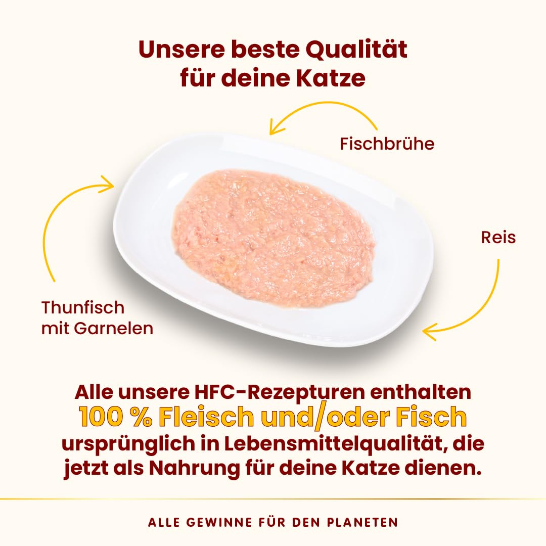 Almo Nature HFC Mousse Nassfutter Thunfisch Garnelen 24x70g