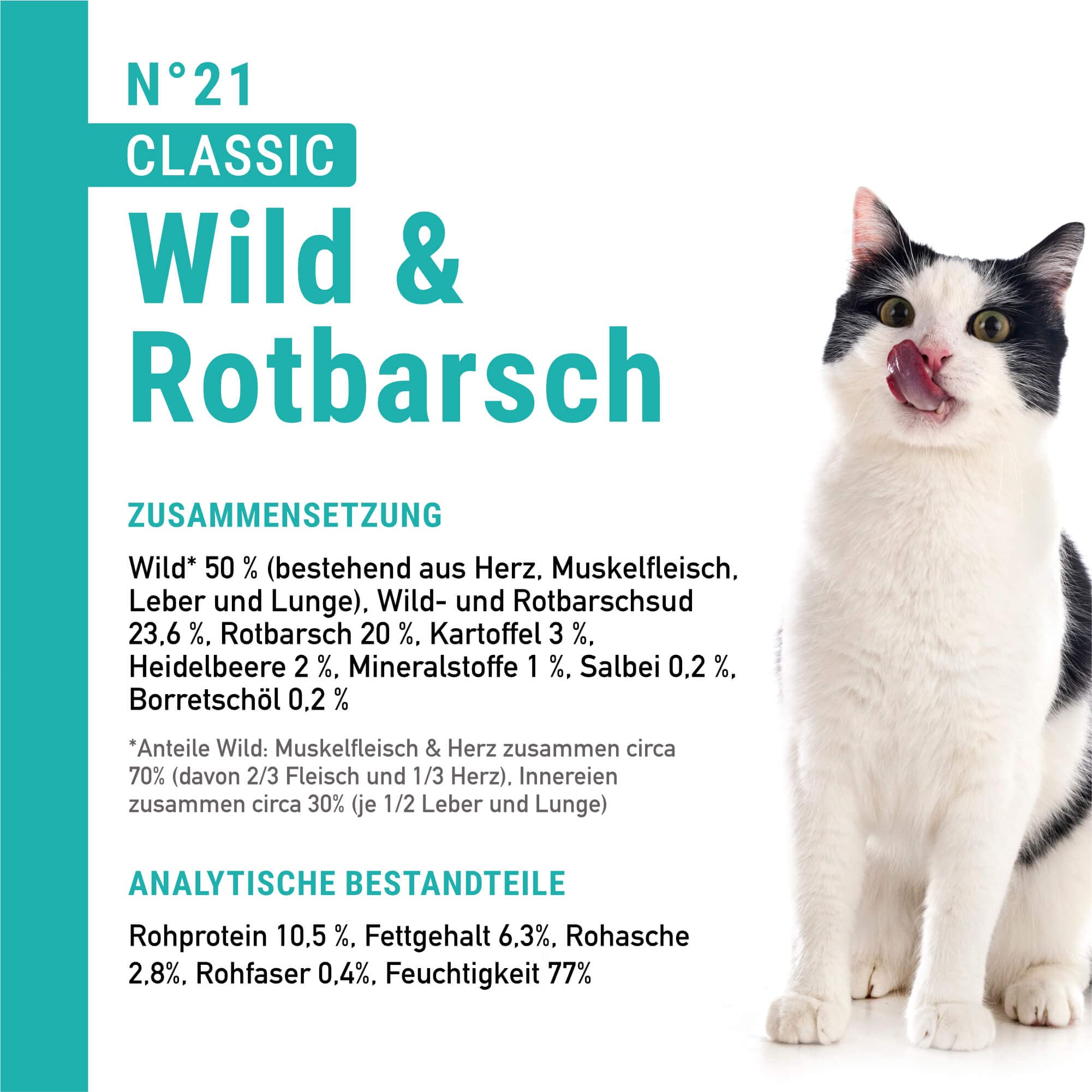 catz finefood N°21 Wild Rotbarsch Nassfutter 6x400g