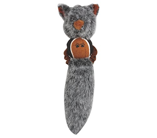 Dehner Beaver Hundespielzeug Plüsch grau 31 cm Quietscher