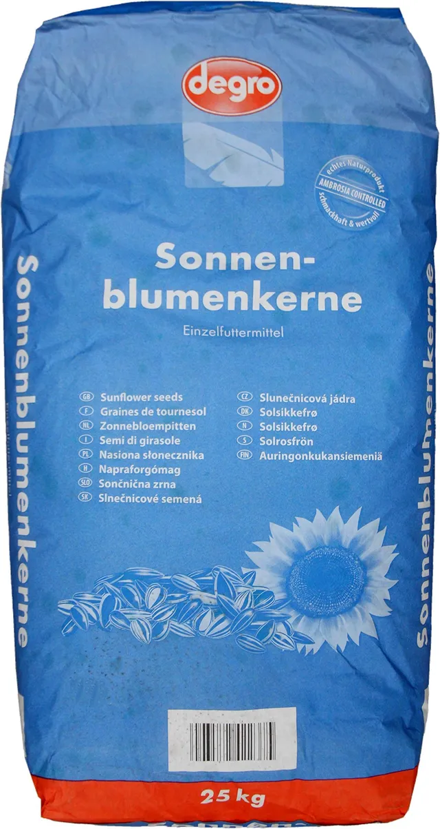 Dehner Sonnenblumenkerne Vogelfutter gestreift 25 kg Finken