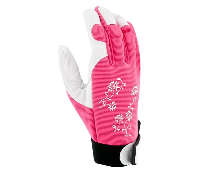 Dehner Jardy Gartenhandschuh Gr. 9/L Leder pink