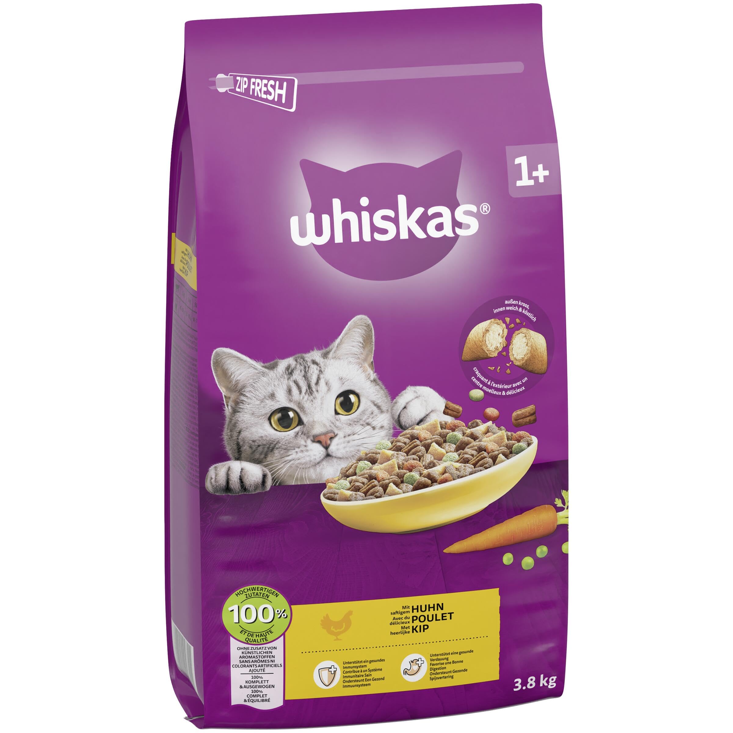 Whiskas Classic Trockenfutter Huhn 3,8kg knusprig