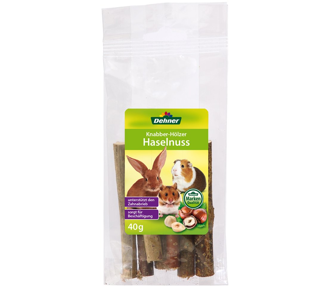 Dehner Knabberholz Haselnuss Nagersnack 8x40g ungespritzt