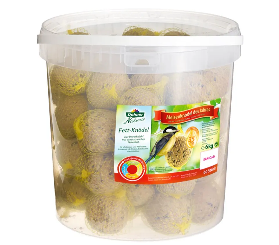 Dehner Natura Meisenknödel Eimer 60 Stück 6 kg mit Netz