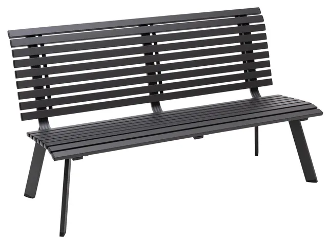 Dehner London Gartenbank 2-Sitzer Alu grau 150 cm