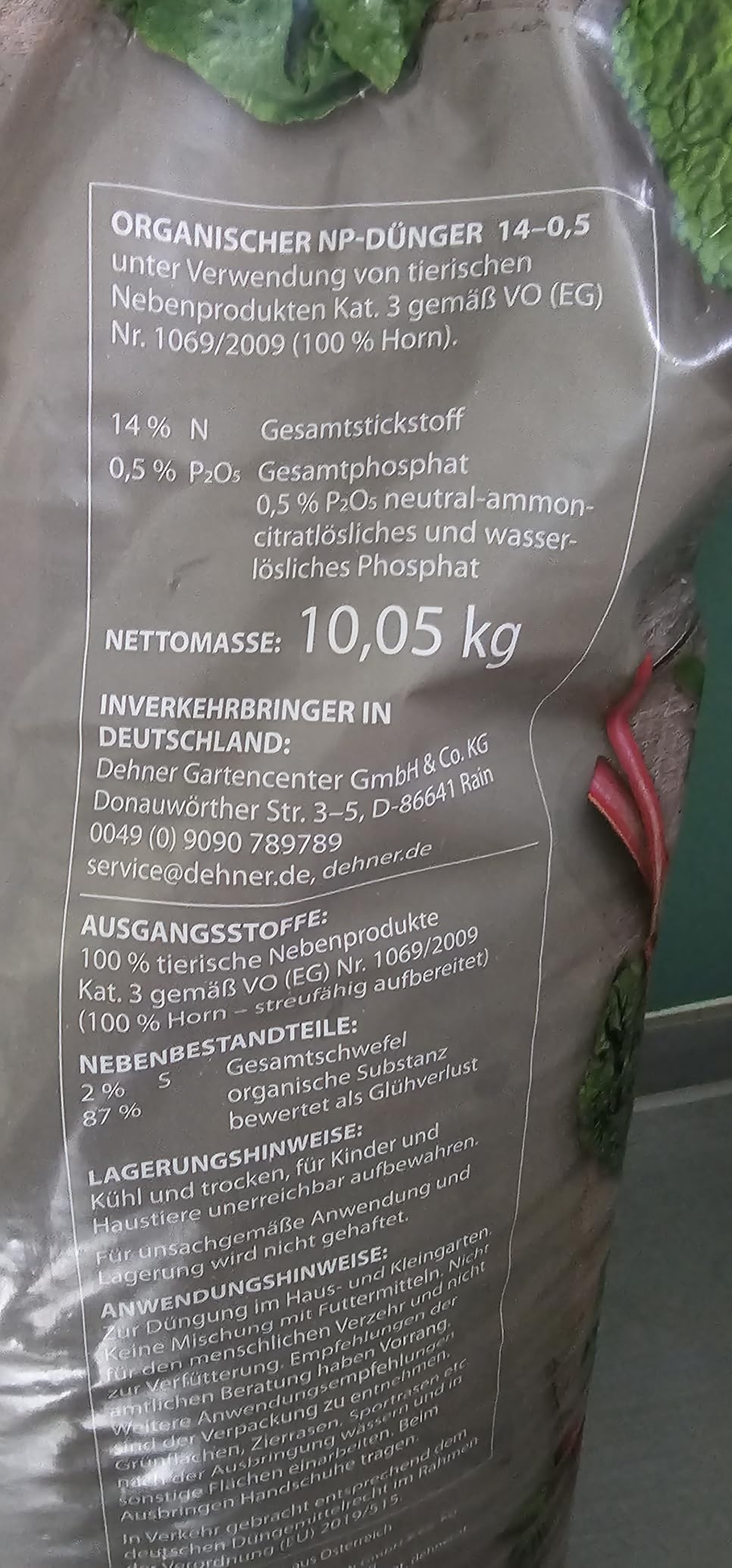 Dehner Bio Hornspäne Dünger 2,5kg stickstoffreich