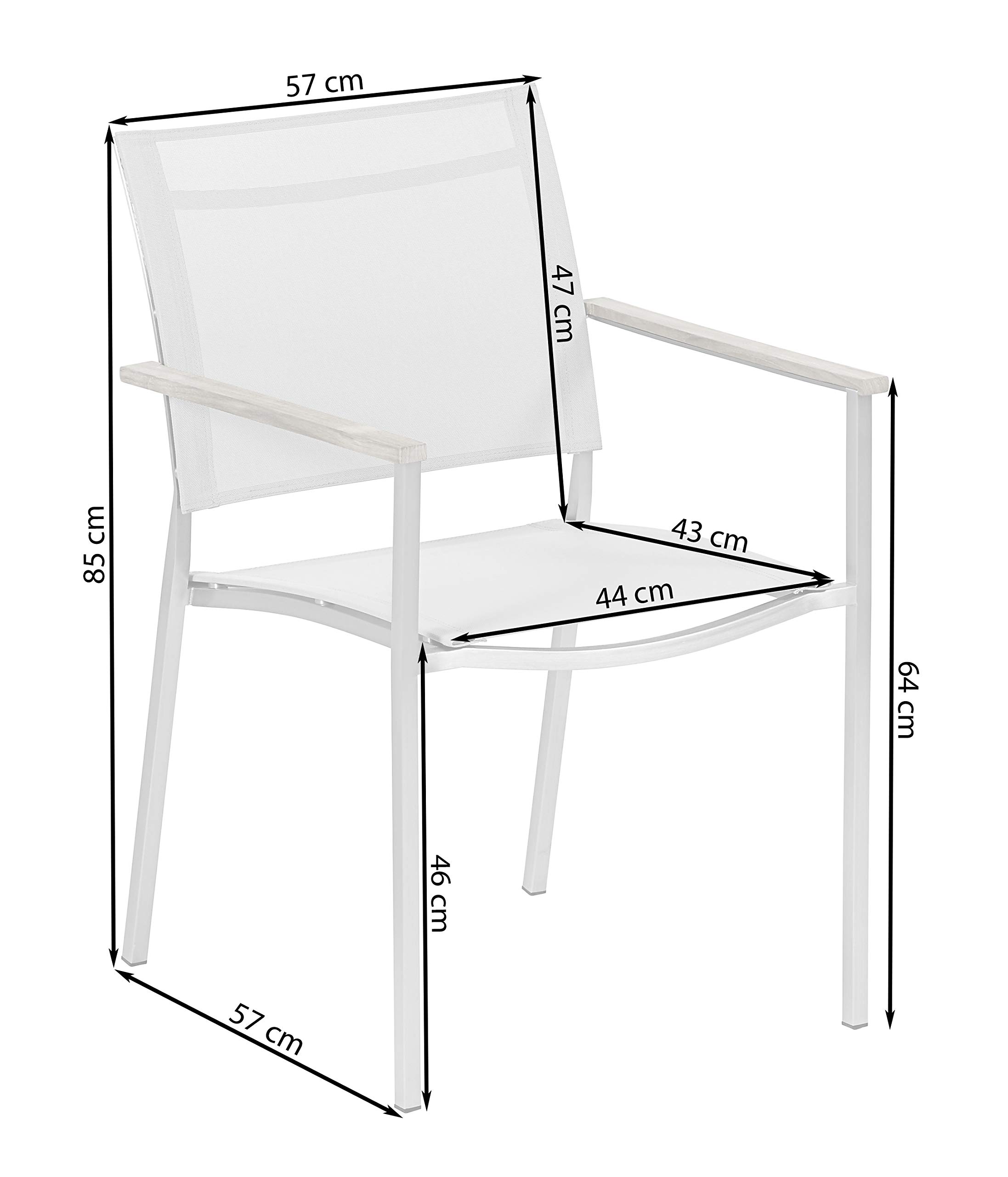 Dehner Premium Toulouse Stapelstuhl hellbraun FSC-Teak