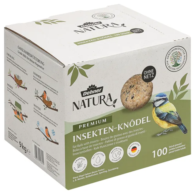 Dehner Natura Meisenknödel ohne Netz Insekten 100x90g proteinreich
