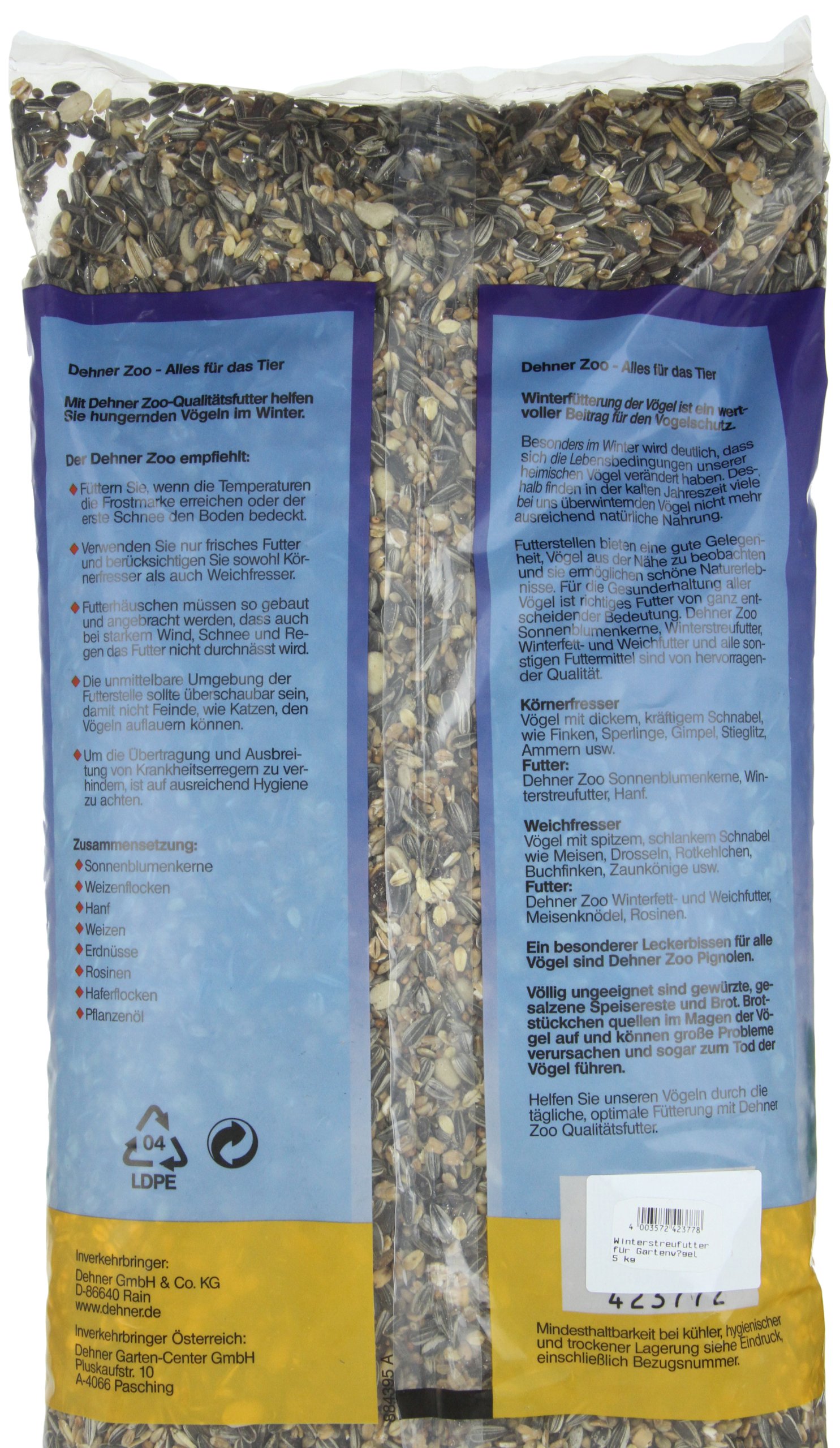 Dehner Winterstreufutter Gartenvögel 5kg schalenfrei