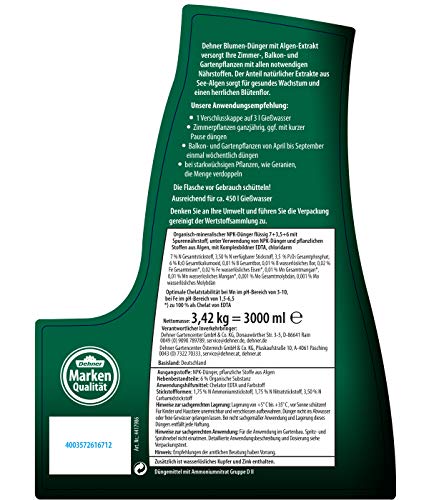 Dehner Blumendünger mit Algen flüssig 3 l