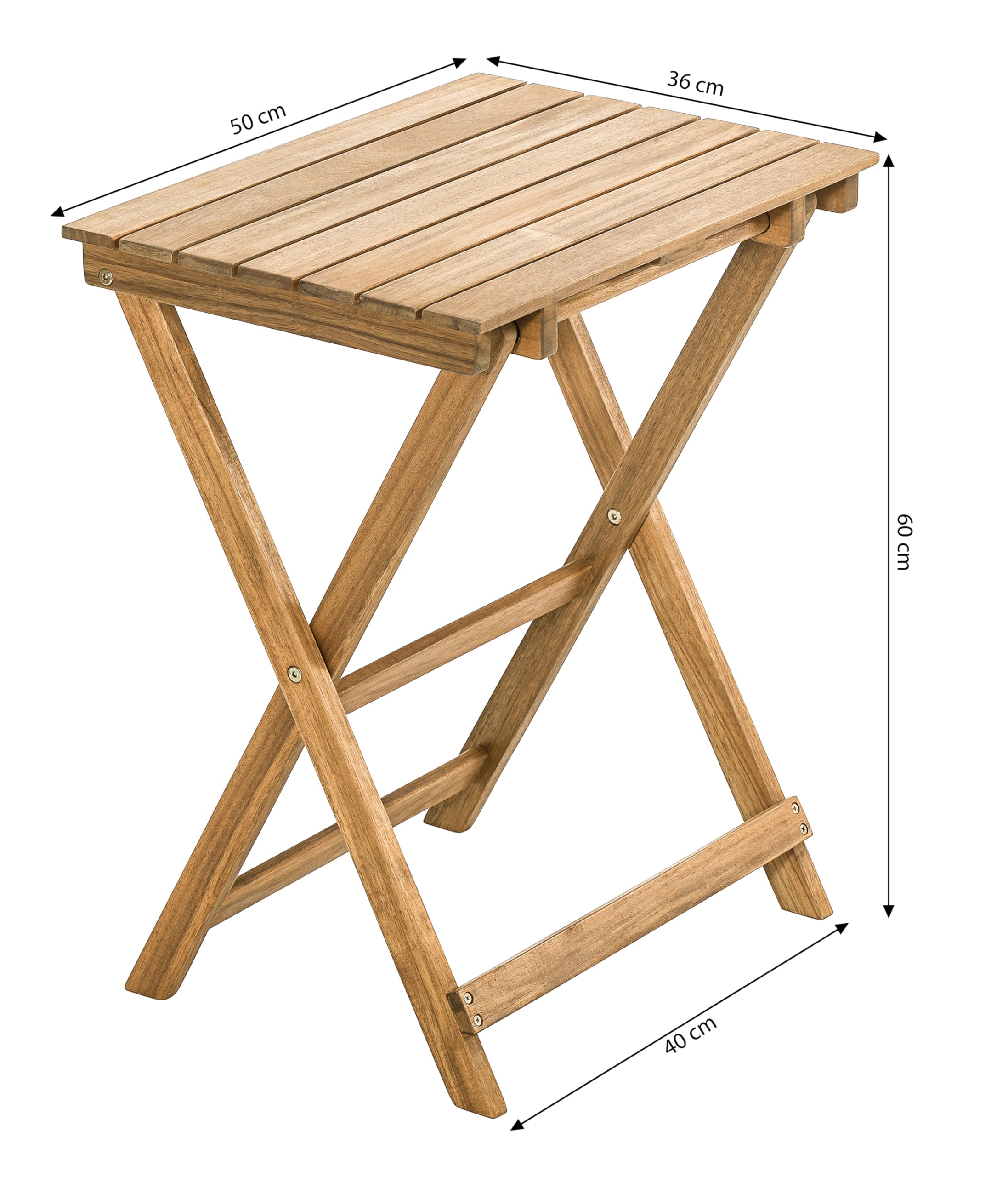 Dehner Macao Klapptisch Beistelltisch 60x50x36 Akazie natur