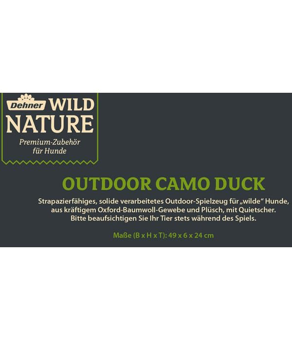 Dehner Wild Nature Camo Duck Hundespielzeug Ente 49cm