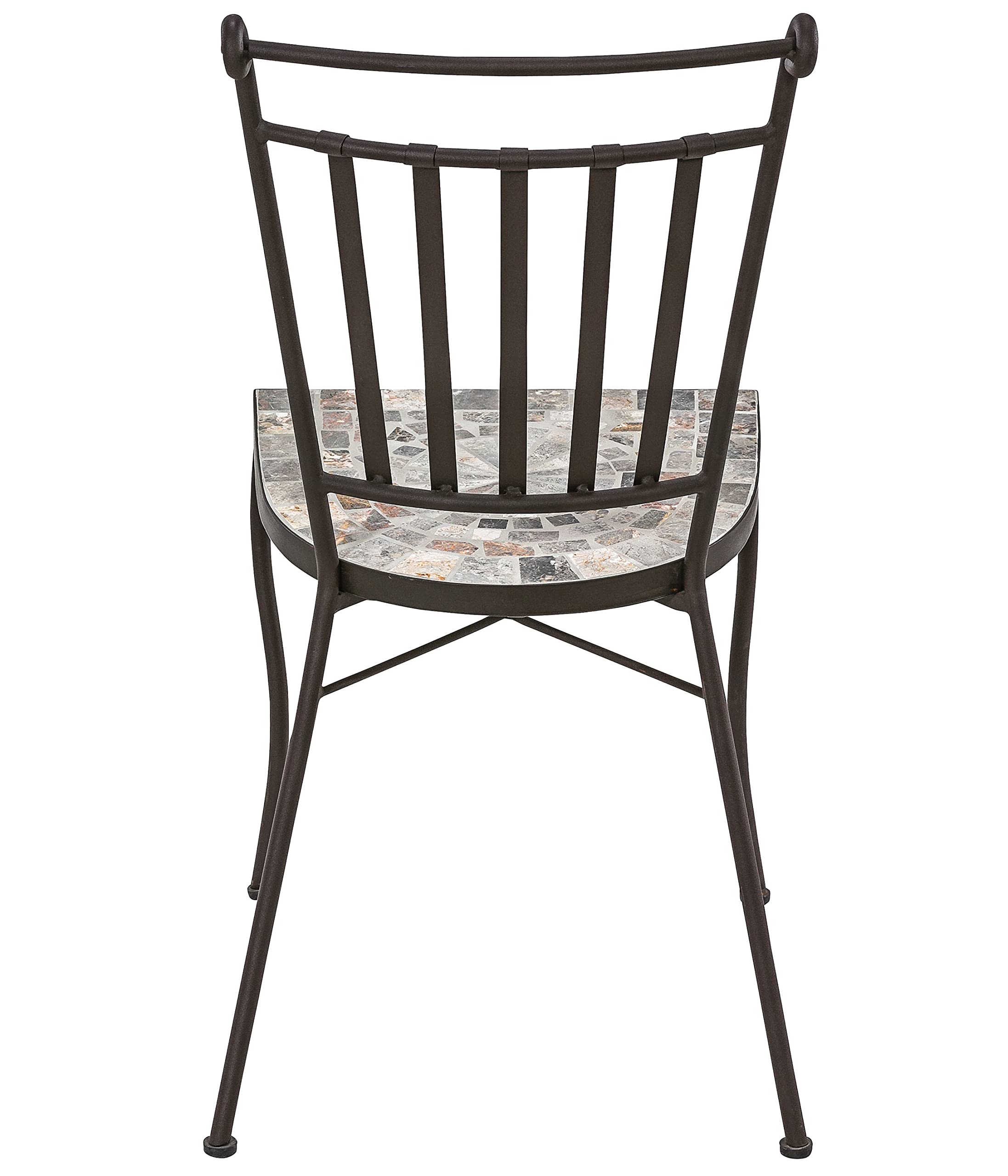 Dehner Fine Nature Grazia Mosaikstuhl grau braun 90 cm