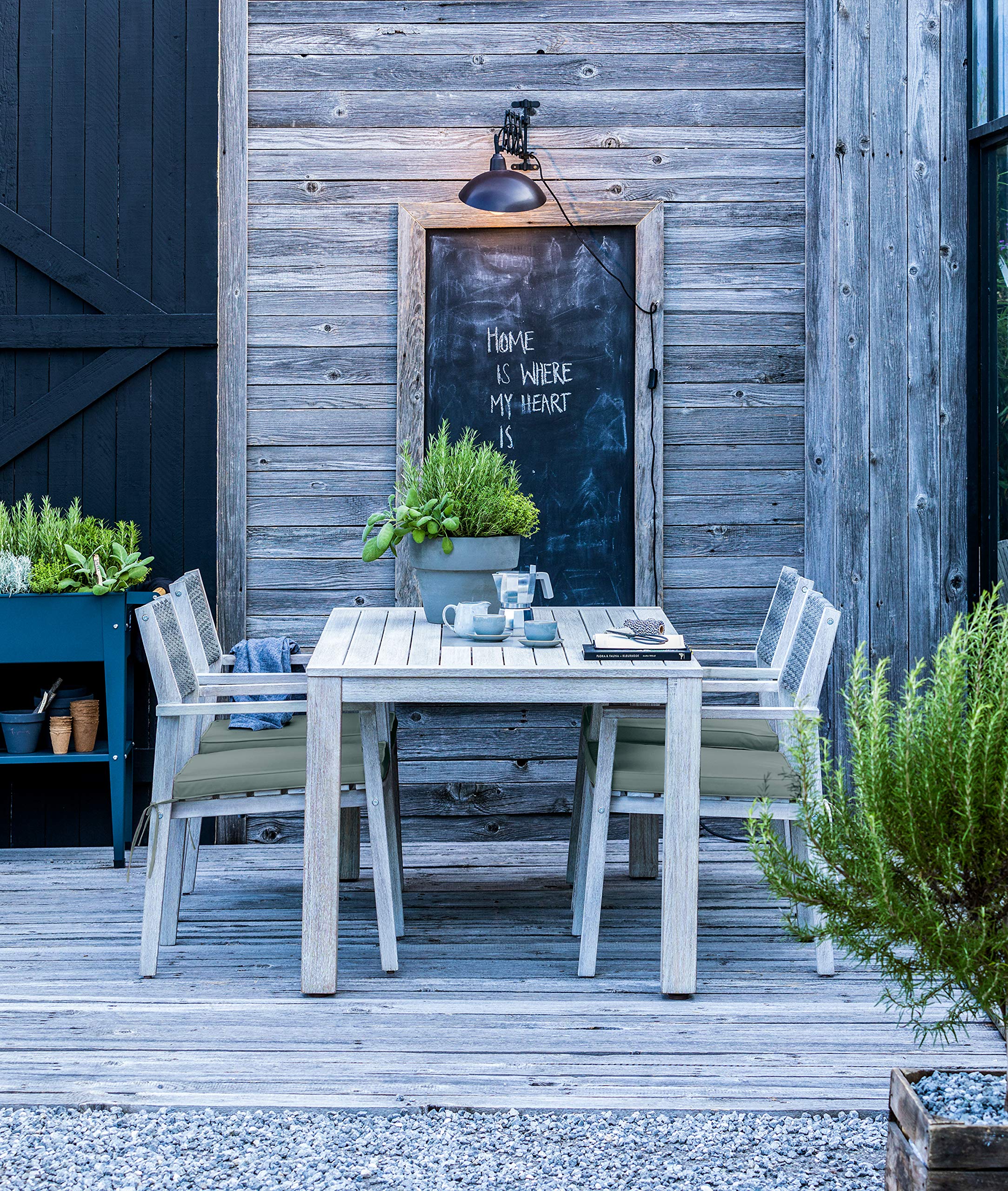 Dehner Stockholm Gartentisch Akazie grau 170cm