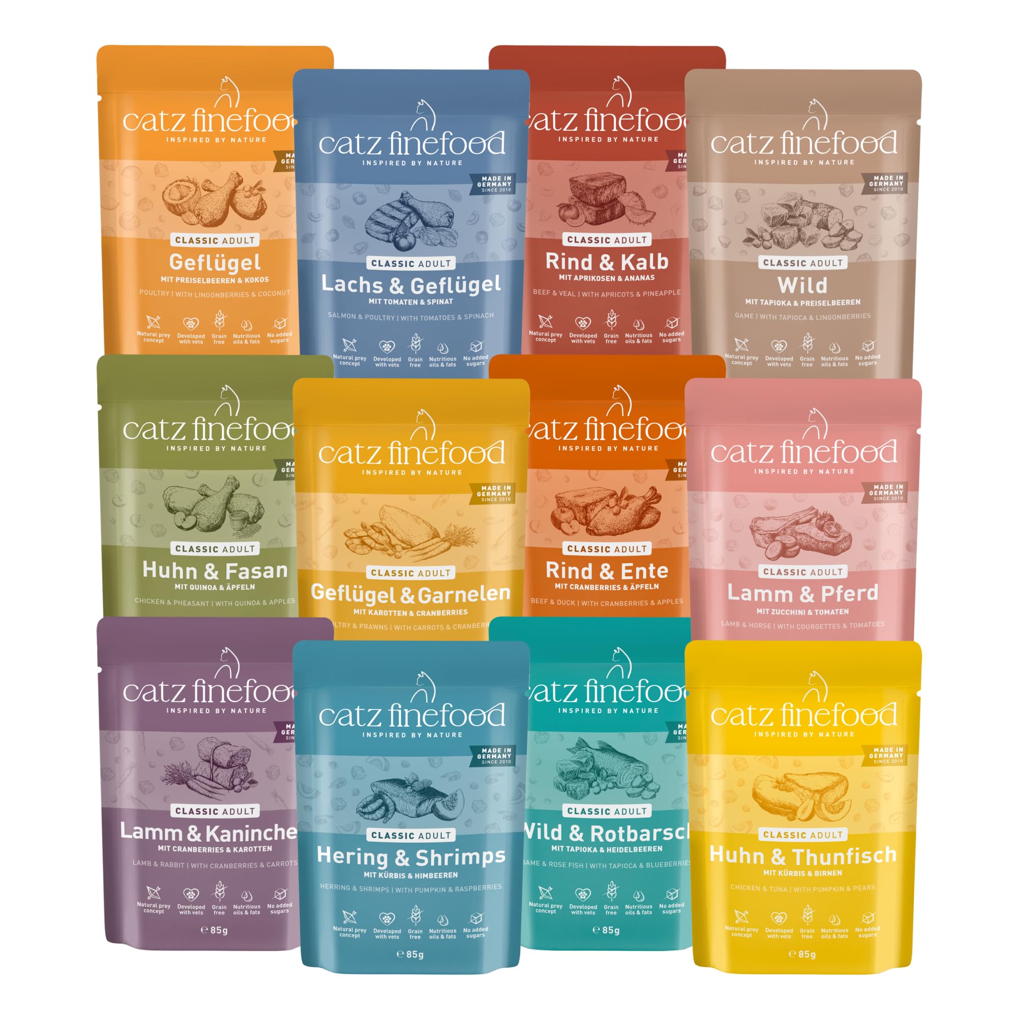catz finefood Multipack 2 Nassfutter Mix 12x85g getreidefrei