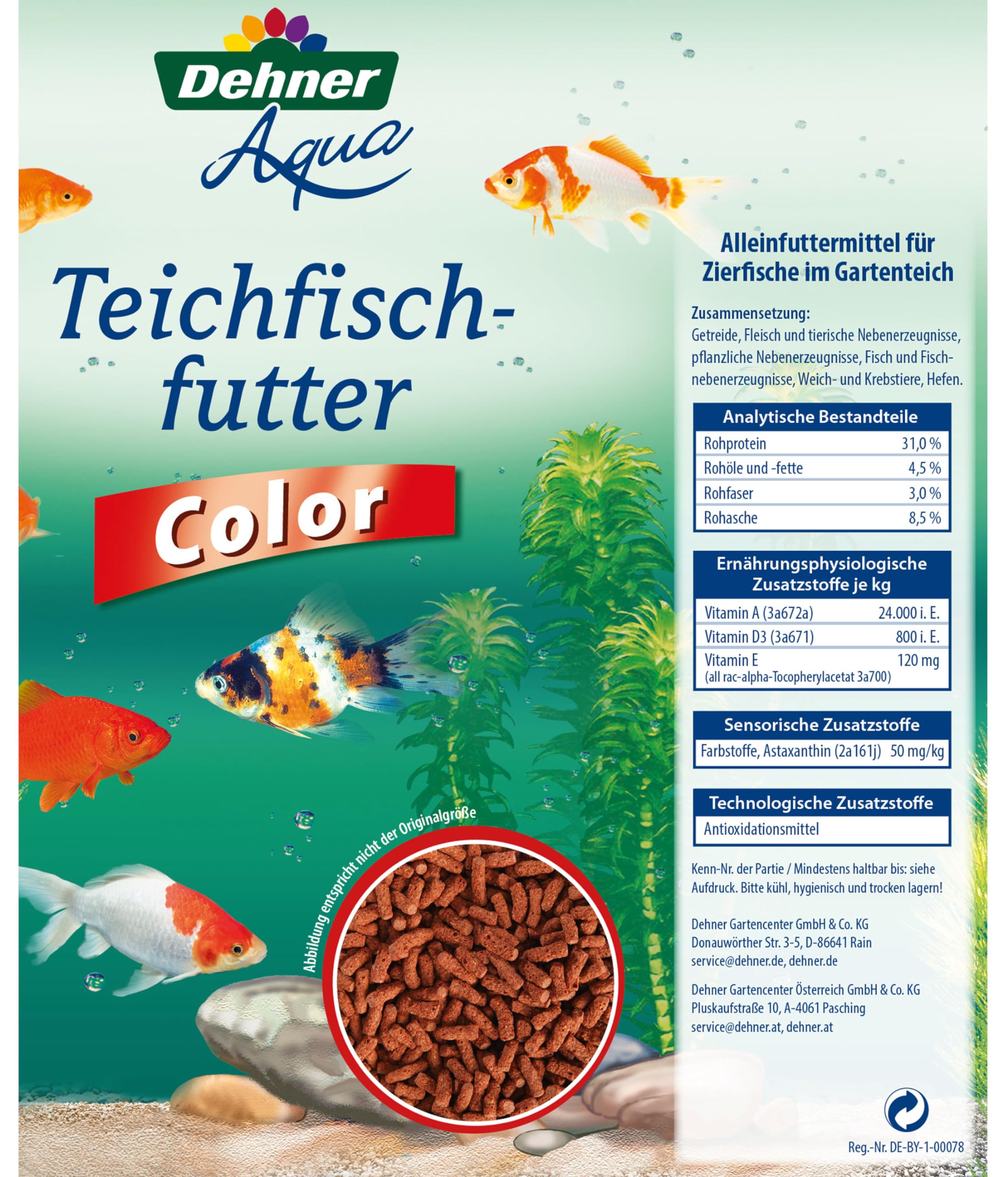 Dehner Aqua Color Teichfischfutter 5l farbverstärkend