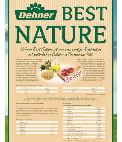 Dehner Best Nature Maxi Adult Trockenfutter Rind 5 kg kaltgepresst
