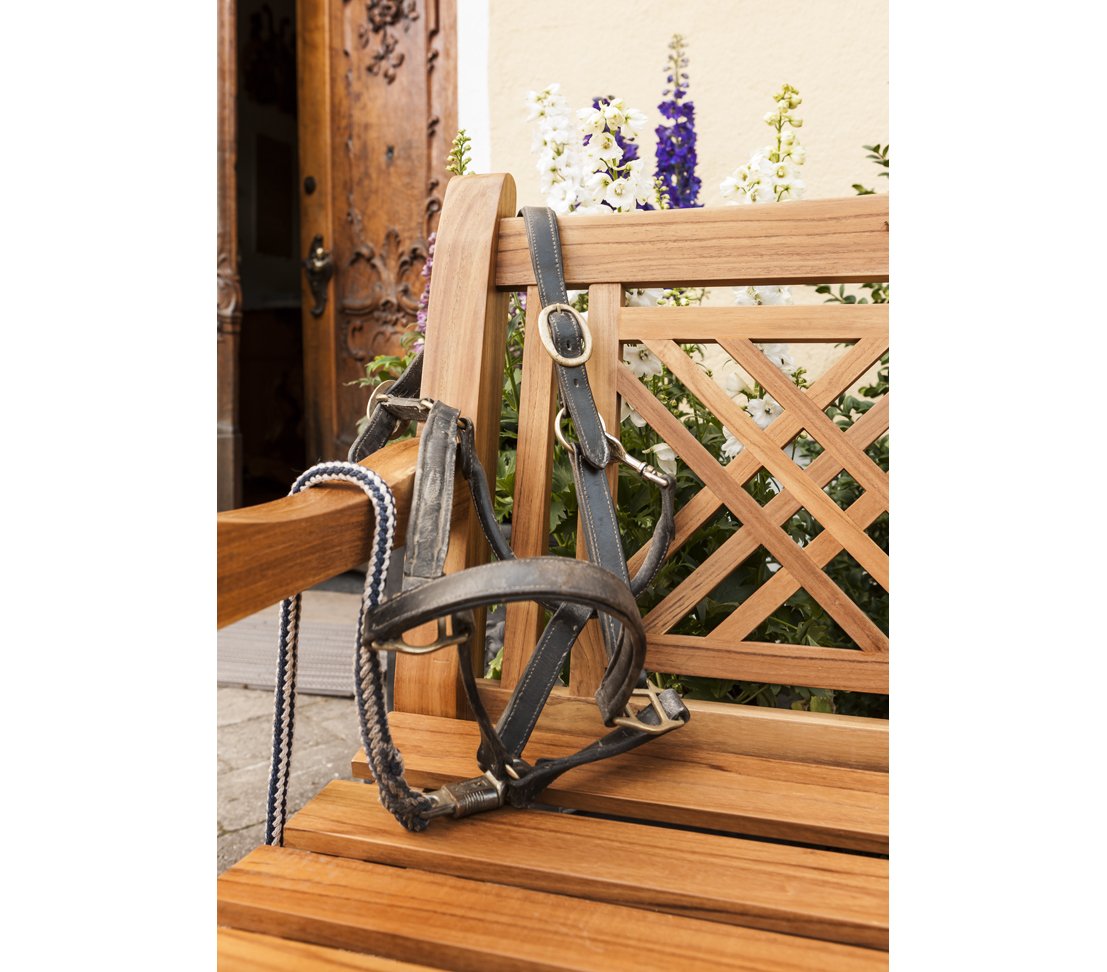 Dehner Korfu Gartenbank 3-Sitzer 150 cm Teak natur