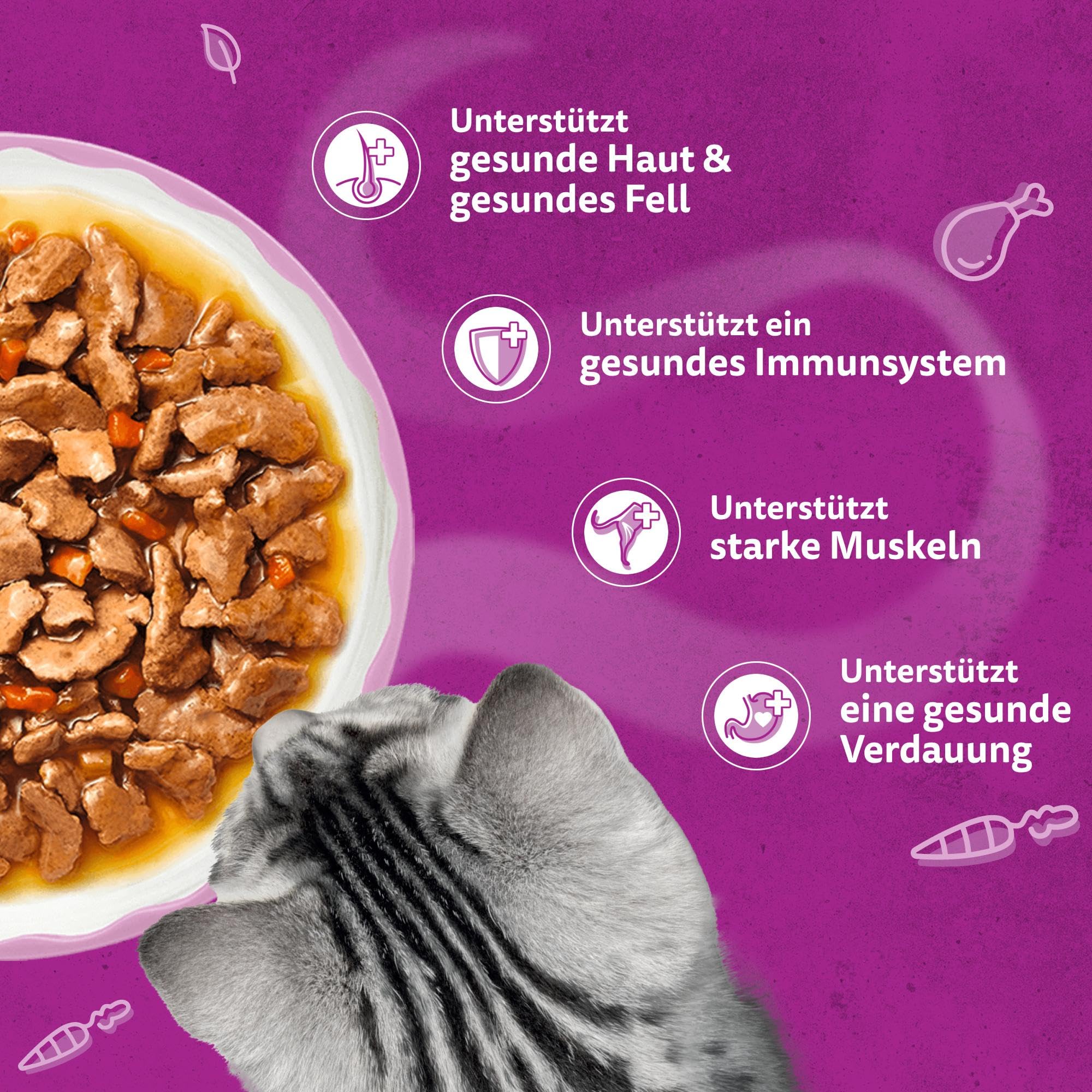 Whiskas Aromatic Gemischte Auswahl Nassfutter 48x85g Sauce